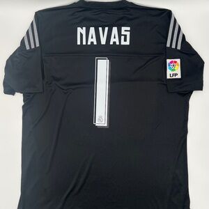 Real Madrid 2015/2016 Navas  #1 Authentic adidas Jersey XL Men Black